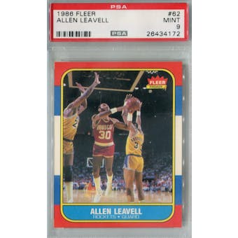 1986/87 Fleer Basketball #62 Allen Leavell PSA 9 (MT) *4172 (Reed Buy)