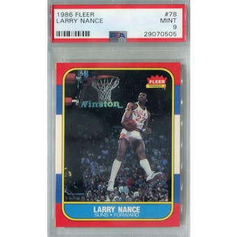 1986/87 Fleer Basketball #78 Larry Nance PSA 9 (MT) *0505 (Reed Buy)