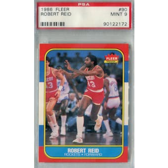 1986/87 Fleer Basketball #90 Robert Reid PSA 9 (MT) *2172 (Reed Buy)