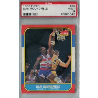 1986/87 Fleer Basketball #95 Dan Roundfield PSA 9 (MT) *1042 (Reed Buy)