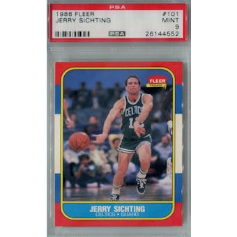1986/87 Fleer Basketball #101 Jerry Sichting PSA 9 (MT) *4552 (Reed Buy)
