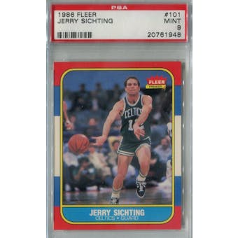 1986/87 Fleer Basketball #101 Jerry Sichting PSA 9 (MT) *1948 (Reed Buy)