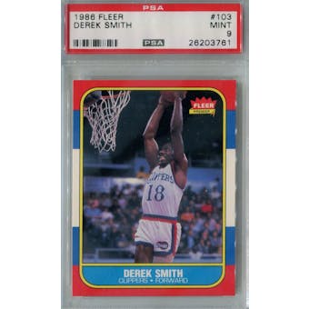 1986/87 Fleer Basketball #103 Derek Smith PSA 9 (MT) *3761 (Reed Buy)