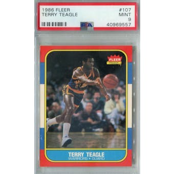 1986/87 Fleer Basketball #107 Terry Teagle PSA 9 (MT) *9557 (Reed Buy)