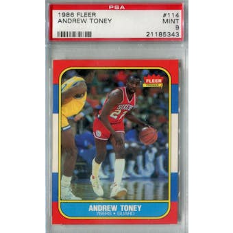 1986/87 Fleer Basketball #114 Andrew Toney PSA 9 (MT) *5343 (Reed Buy)