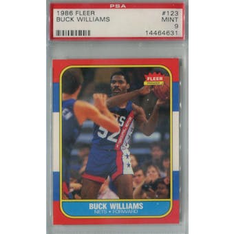 1986/87 Fleer Basketball #123 Buck Williams PSA 9 (MT) *4631 (Reed Buy)