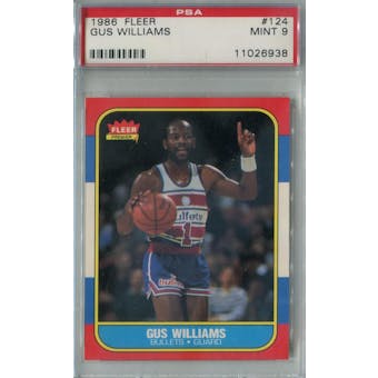 1986/87 Fleer Basketball #124 Gus Williams PSA 9 (MT) *6938 (Reed Buy)