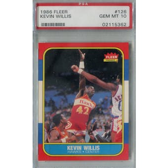 1986/87 Fleer Basketball #126 Kevin Willis PSA 10 (GM-MT) *5362 (Reed Buy)