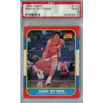 1986/87 Fleer Basketball #127 Randy Wittman PSA 9 (MT) *3310 (Reed Buy)