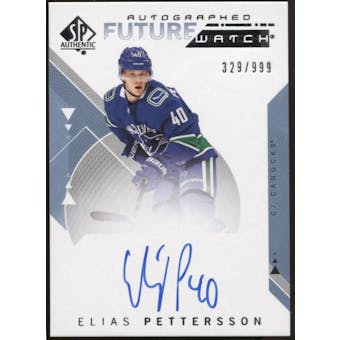 2018/19 SP Authentic Elias Pettersson Autographed Card #329/999
