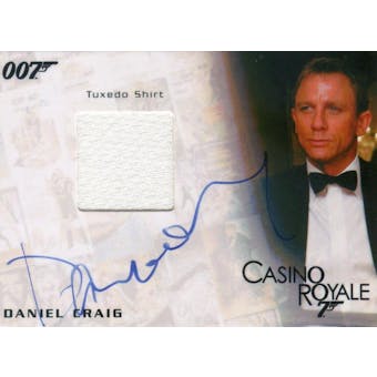 Daniel Craig 2010 Rittenhouse 007 Casino Royale James Bond Tuxedo Shirt #/150 (Reed Buy)