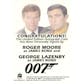 Roger Moore/George Lazenby 2009 Rittenhouse 007 James Bond Dual Signed (Reed Buy)