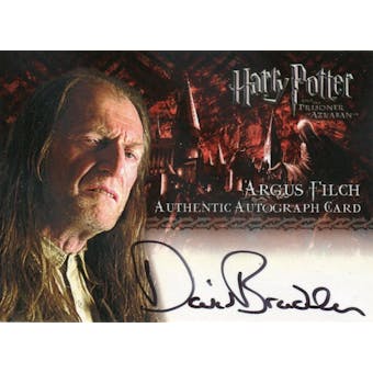David Bradley Artbox Harry Potter Prisoner Azkaban Argus Filch Autograph (Reed Buy)