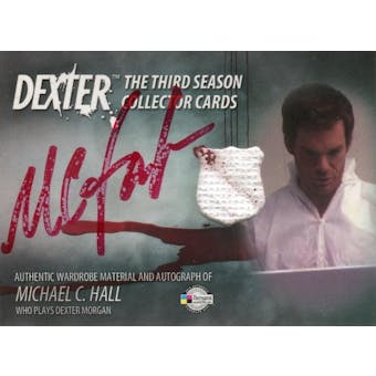 Michael C. Hall 2010 Breygent Dexter Season 3 #D3AC-MCH Dexter Morgan Worn Material (Reed Buy)