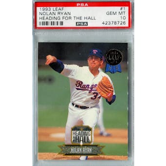 1993 Leaf Baseball #1 Nolan Ryan PSA 10 (GM-MT) *8726 (Reed Buy)