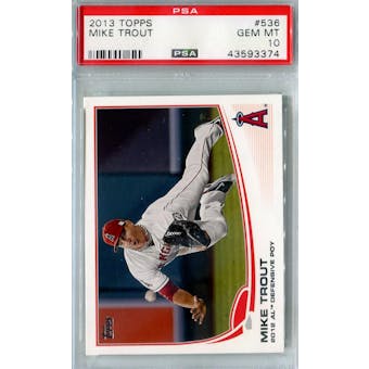 2013 Topps Baseball #536 Mike Trout PSA 10 (GM-MT) *3374 (Reed Buy)