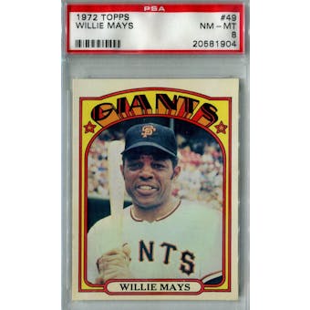 1972 Topps Baseball #49 Willie Mays PSA 8 (NM-MT) *1904 (Reed Buy)