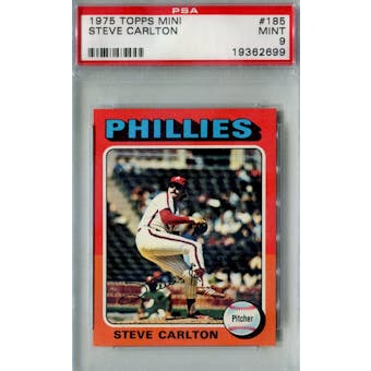 1975 Topps Mini Baseball #185 Steve Carlton PSA 9 (Mint) *2699 (Reed Buy)