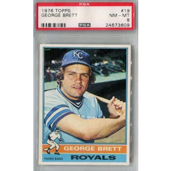 1976 Topps Baseball #19 George Brett PSA 8 (NM-MT) *3609 (Reed Buy)