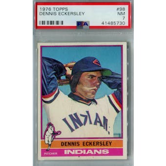 1976 Topps Baseball #98 Dennis Eckersley RC PSA 7 (NM) *5730 (Reed Buy)