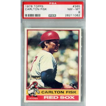 1976 Topps Baseball #365 Carlton Fisk PSA 8 (NM-MT) *1062 (Reed Buy)