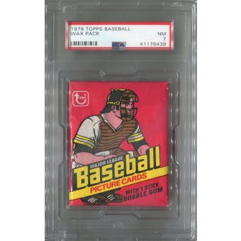 1978 Topps Baseball Wax Pack PSA 7 (NM) *6439 (Reed Buy)