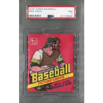 1978 Topps Baseball Wax Pack PSA 7 (NM) *6564 (Reed Buy)