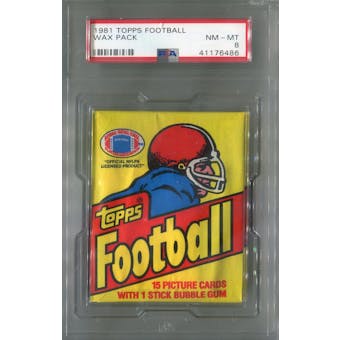 1981 Topps Football Wax Pack PSA 8 (NM-MT) *6486 (Reed Buy)