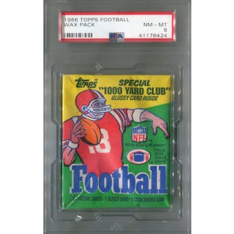 1986 Topps Football Wax Pack PSA 8 (NM-MT) *6424 (Reed Buy)
