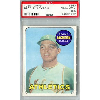 1969 Topps Baseball #260 Reggie Jackson RC PSA 8.5 *3517 (Reed Buy)