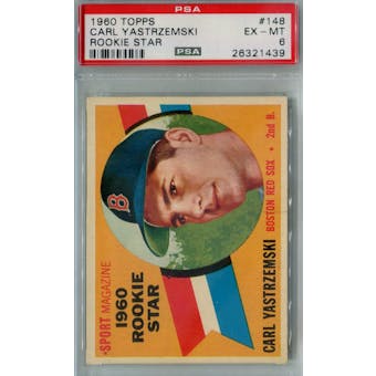 1960 Topps Baseball #148 Carl Yastrzemski RC PSA 6 (EX-MT) *1439 (Reed Buy)
