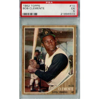 1962 Topps Baseball #10 Roberto Clemente PSA 5 (EX) *6503 (Reed Buy)