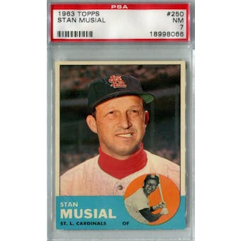 1963 Topps Baseball #250 Stan Musial PSA 7 (NM) *8066 (Reed Buy)