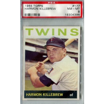 1964 Topps Baseball #177 Harmon Killebrew PSA 8 (NM-MT) *4396 (Reed Buy)