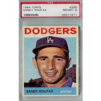 1964 Topps Baseball #200 Sandy Koufax PSA 8 (NM-MT) *1871 (Reed Buy)