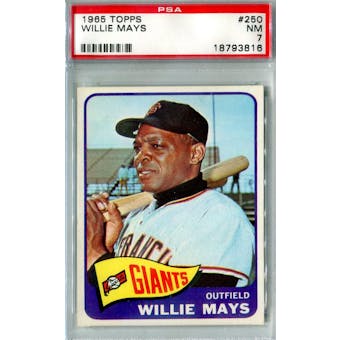 1965 Topps Baseball #250 Willie Mays PSA 7 (NM) *3816 (Reed Buy)