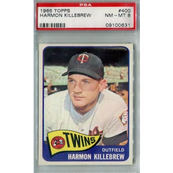 1965 Topps Baseball #400 Harmon Killebrew PSA 8 (NM-MT) *0631 (Reed Buy)