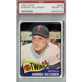 1965 Topps Baseball #400 Harmon Killebrew PSA 8 (NM-MT) *8355 (Reed Buy)