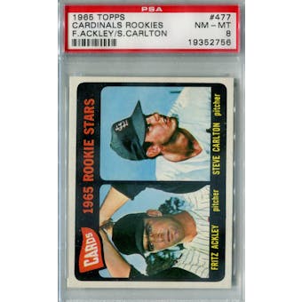 1965 Topps Baseball #477 Steve Carlton RC PSA 8 (NM-MT) *2756 (Reed Buy)