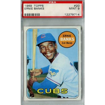 1969 Topps Baseball #20 Ernie Banks PSA 9 (Mint) *9714 (Reed Buy)