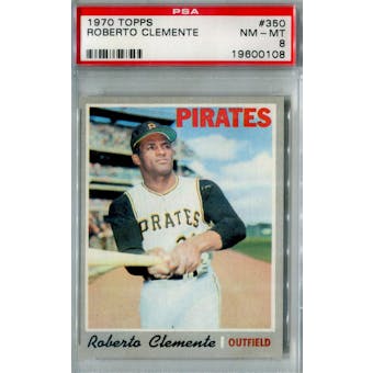 1970 Topps Baseball #350 Roberto Clemente PSA 8 (NM-MT) *0108 (Reed Buy)