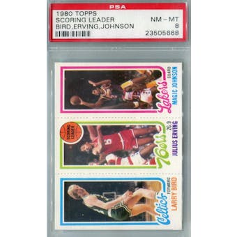 1980/81 Topps Basketball Bird/Erving/Magic RC PSA 8 (NM-MT) *5668 (Reed Buy)