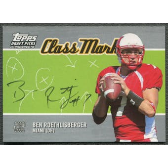 2004 Topps Draft Picks and Prospects #CMBR Ben Roethlisberger Class Marks Rookie Auto