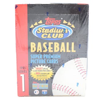 1993 Topps Stadium Club Series 1 Baseball Hobby Box (Reed Buy)