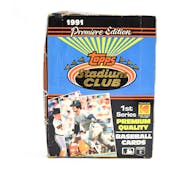 1991 Topps Stadium Club Series 1 Baseball Wax Box (Reed Buy)