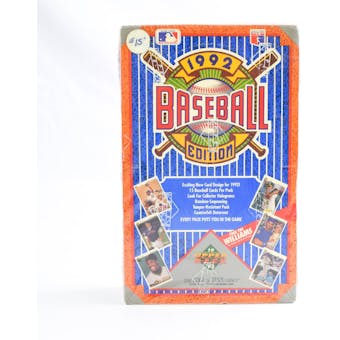 1992 Upper Deck Low # Baseball Hobby Box (Reed Buy)