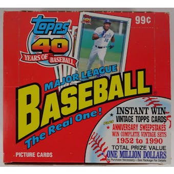 1991 Topps Baseball Cello Box (Reed Buy)