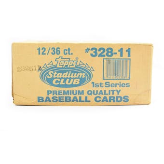 1991 Topps Stadium Club Series 1 Baseball Wax 12-Box Case (Reed Buy)