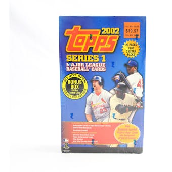 2002 Topps Baseball Series 1 Blaster Box (Reed Buy)