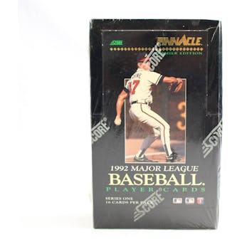 1992 Pinnacle Series 1 Baseball Hobby Box (Reed Buy)